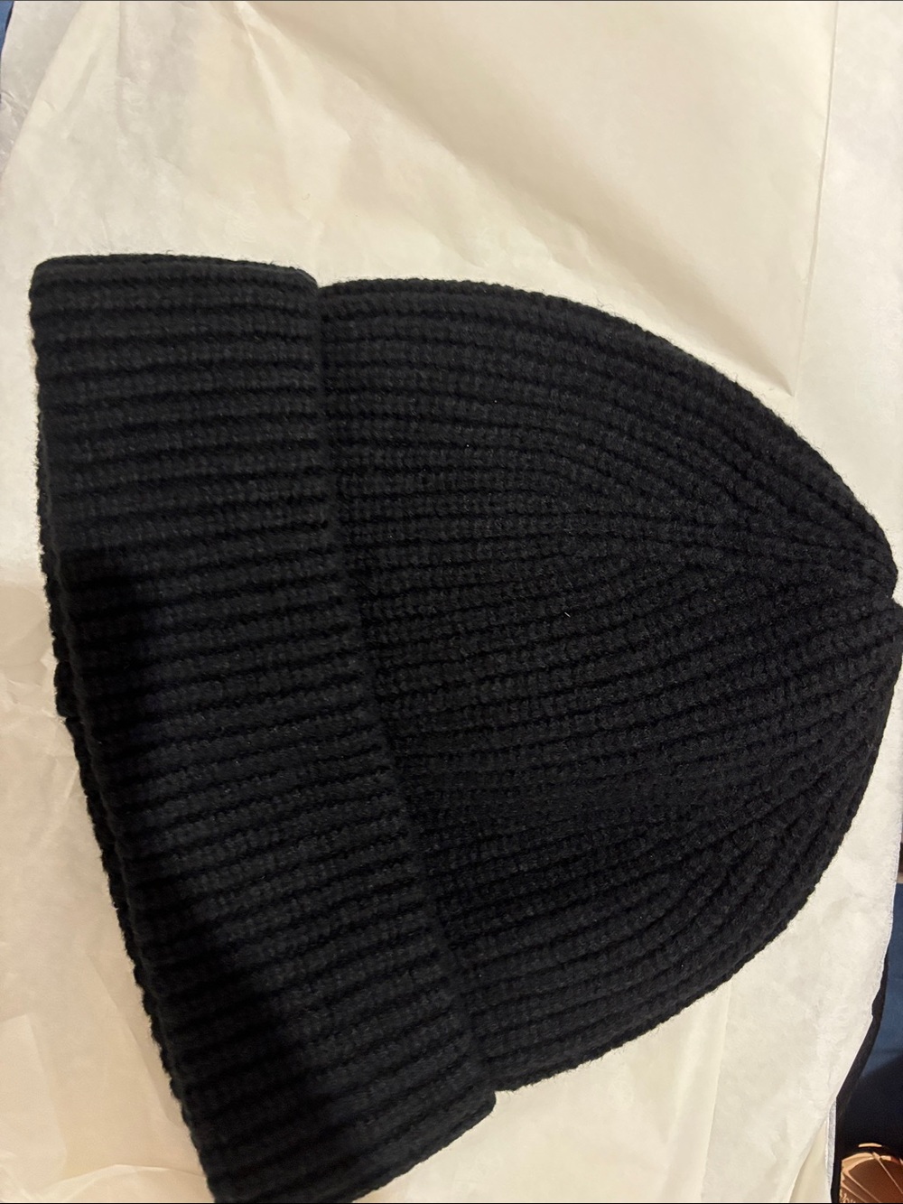 GAP Black Ribbed Knit Cuffed Beanie - Picture 3 of 3